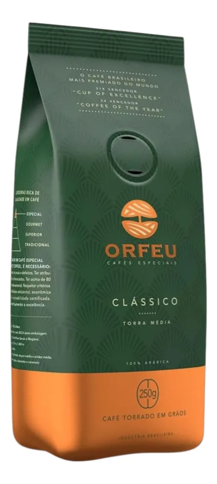 ORFEU CAFÉ CLÁSSICO EM GRÃOS 250G